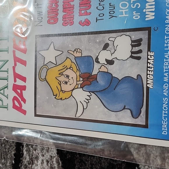 VINTAGE 1998 ANGELFACE SHEEP STAR WINDOW PAINTING PATTERN HOME BUSINESS … - Picture 2 of 11